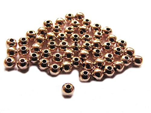 Perle Kugel ca. 2,5mm, Silber 925/- rosvergoldet